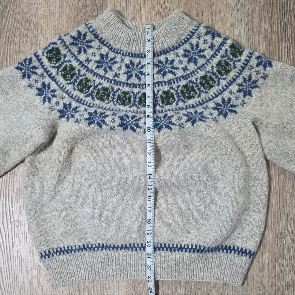 Vintage Danspin Wool Fair Isle Knit Pullover Sweater Crewneck Long Sleeve S